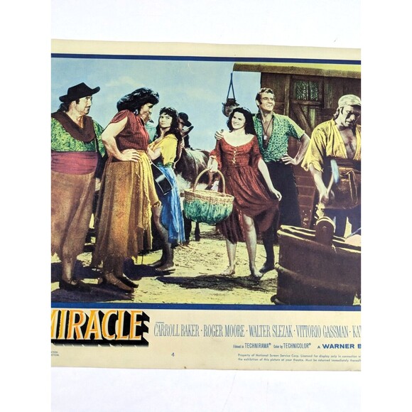 The Miracle 1959 Original Lobby Card Movie Poster War Carroll Baker‎ Roger Moore - Picture 4 of 8